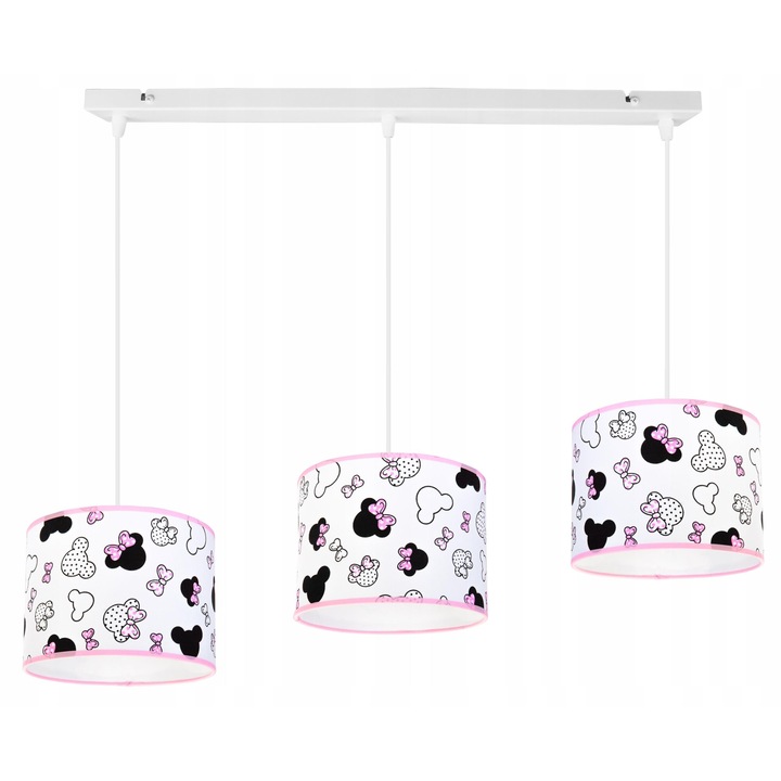 Pendul, Light Home, Plastic, 90 cm, E27, Alb/Roz