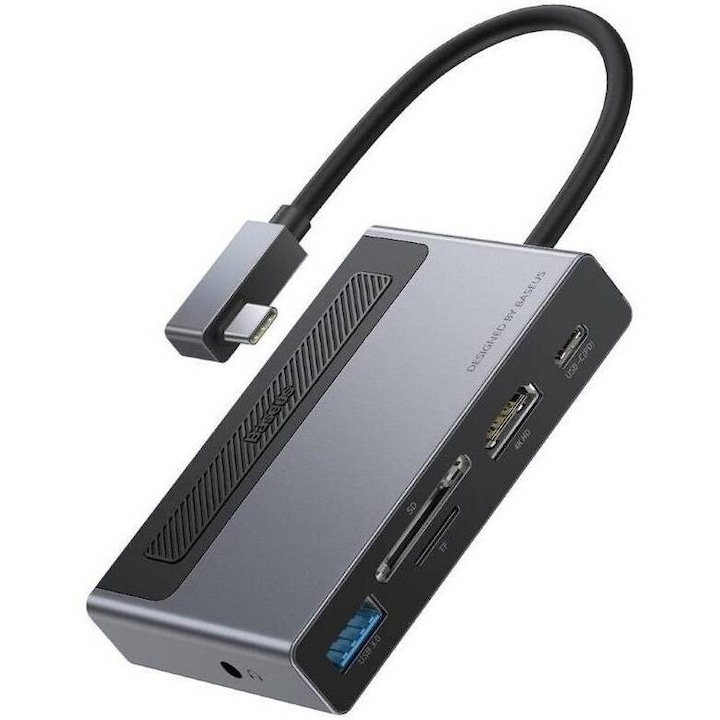 Dokkolóállomás Baseus Magic Multifunctional, USB Type-C PC-csatlakozó, szürke