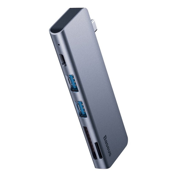 Docking Station Baseus, conectare PC USB Type-C, Gri