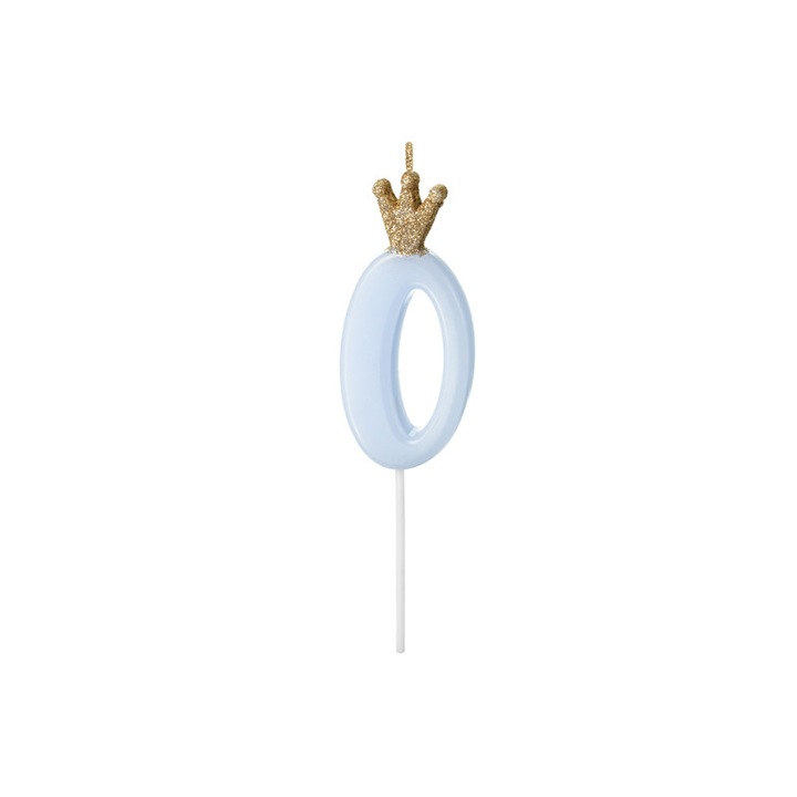 0-s számú gyertya, kék, 9,5 cm