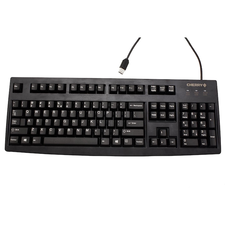 Клавиатура Cherry G83-6104LUNEU-2, американска, жична, черна