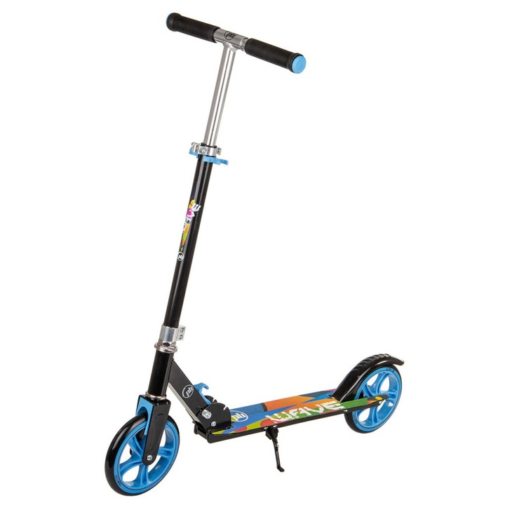 Fekete-kék PB Wave roller 180 mm átmérőjű kerekekkel