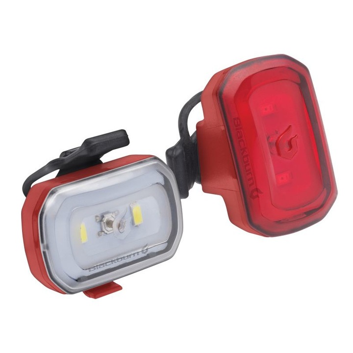 Комплект от 2 фарове за велосипед, Blackburn, 20/60 лумена, червени