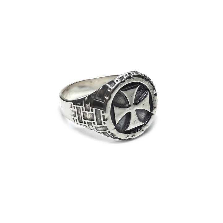Мъжки сребърен пръстен Empress R002352, малтйиски кръст