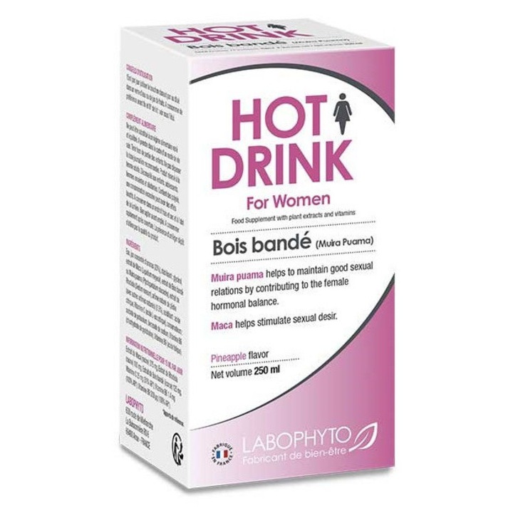 Afrodisiac Hot Drink - Bois Bande, Labophyto, pentru femei, libidou si energie, 250 ml, senzatii mai intense si energie in timpul actului sexual