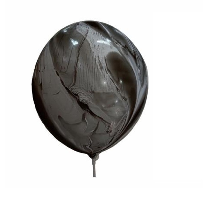 Комплект балони Marbled, Латекс, Черен, 35 см, 5 броя