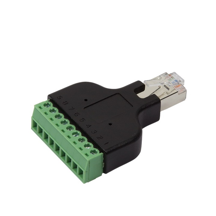 Logilink RJ45 мъжки 8-пинов винтов конектор адаптер