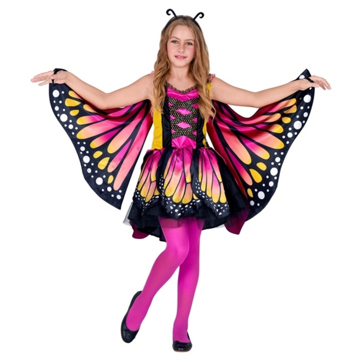 Costum fluture fete, Widmann, Roz, 116cm