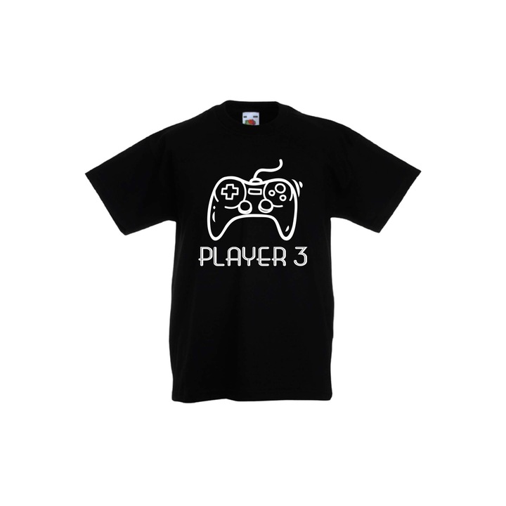 Tricou copii, TraLaLa, Bumbac, Pineapple Family, Negru, XS, 3-4 ani, 104-116 cm