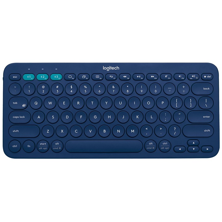 Безжична клавиатура Logitech K380, син, Bluetooth
