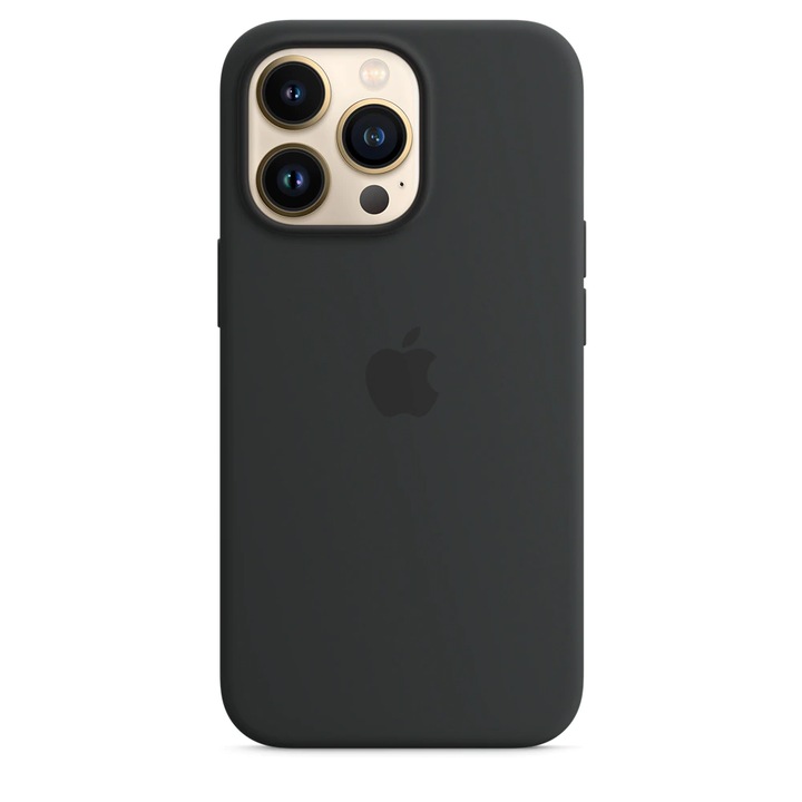 Силиконов Кейс за Apple iPhone 13 Pro, Удароустойчив, Midnight Black