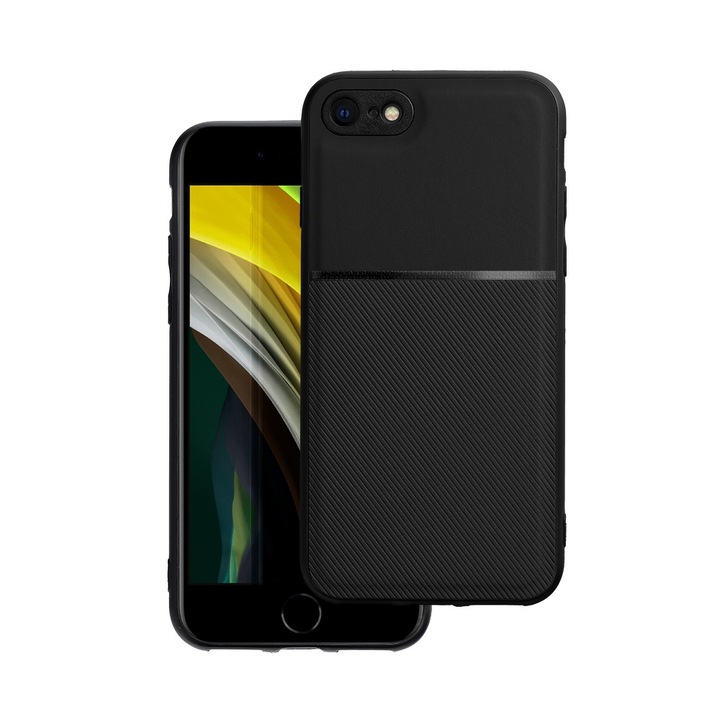 Forcell Noble szilikon + műanyag hátlapvédő telefontok - IPHONE 7 / 8 / SE 2020, Fekete