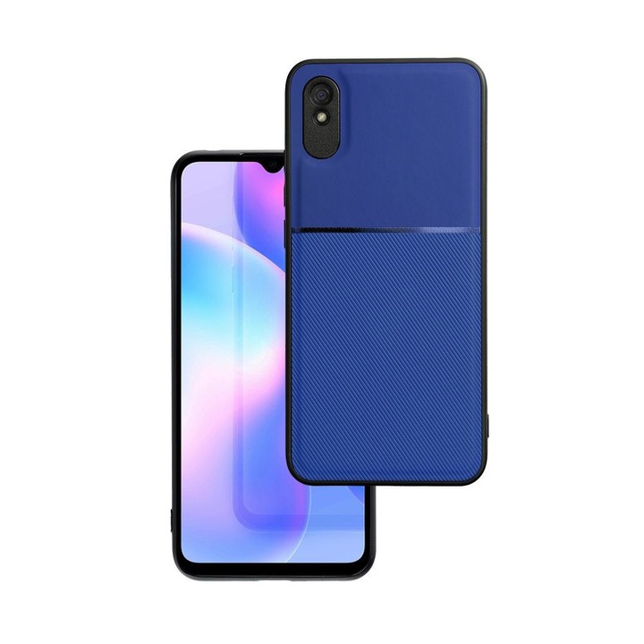 Xiaomi Redmi 9A / 9AT kompatibilis hátlap tok, telefon tok, stílusos, kék, Noble Case