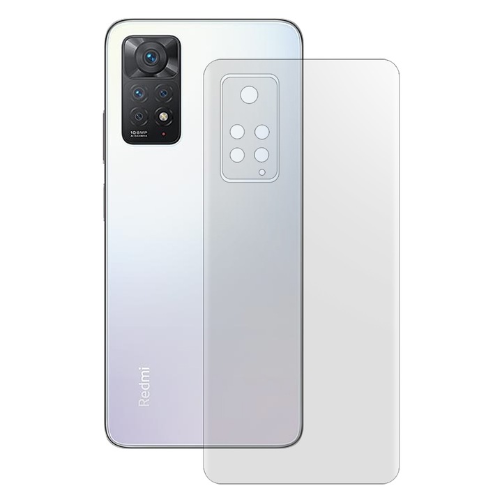 SILKASE matt hátfólia Xiaomi Redmi Note 11/11S-hez, hátvédelem, megújuló szilikon