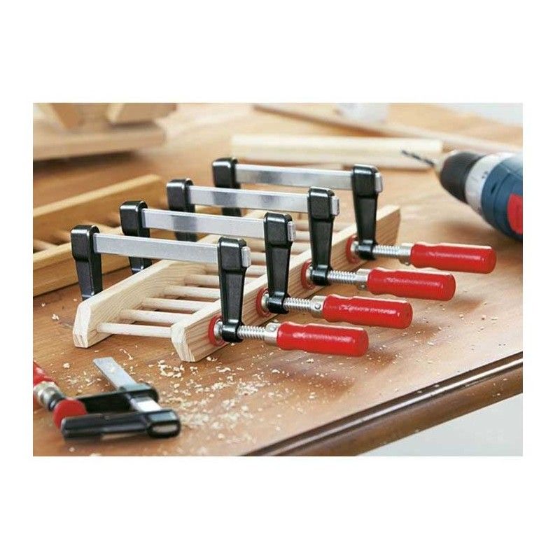 Bessey LM15/5 Serre-joint à Vis - Moulé Sous Pression, Force 2000N, 150/50 Mm - Petit, Léger, Incassable - AA8LM