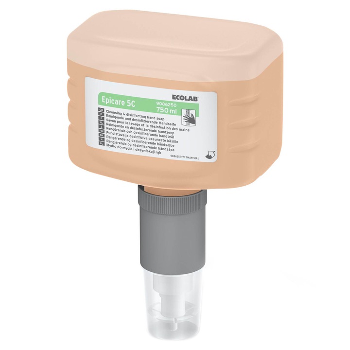 Rezerva sapun lichid, dezinfectant pentru maini, cu aviz biocid, Ecolab Epicare 5C, 750 ml