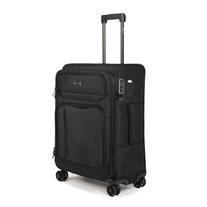 Куфар Estil Voyage, 66см, 89 литра, черен