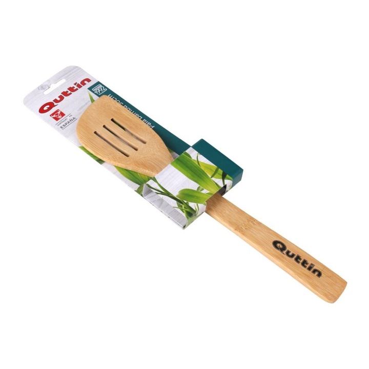Spatula din bambus cu fante, 30cm, Quttin