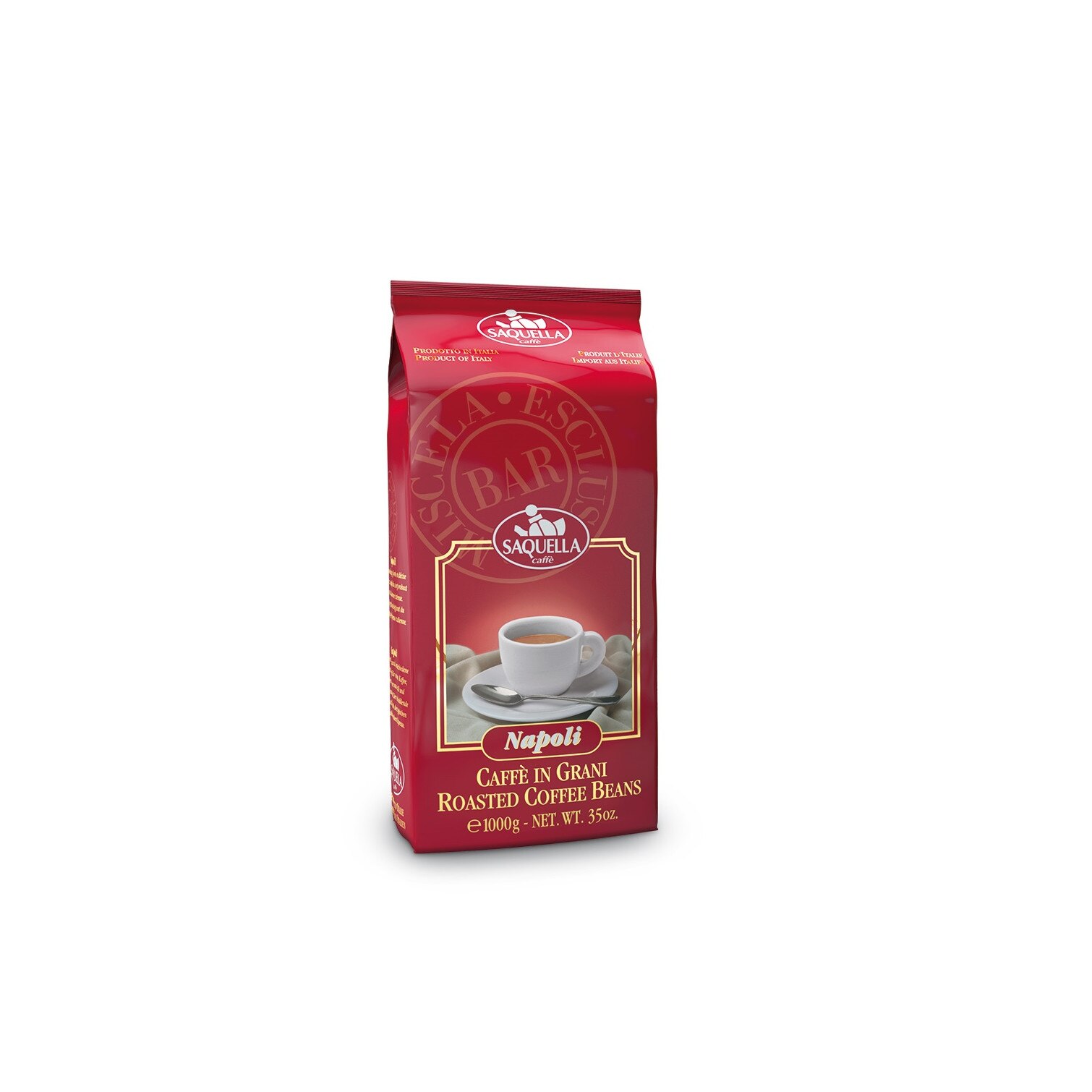 Cafea Boabe Saquella Caffe Napoli Bar 1 Kg Amestec Arabica Si Robusta Gust Intens Note De