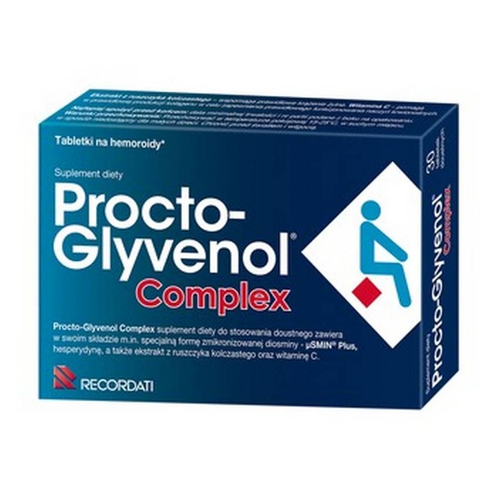 Supliment antihemoroidal Procto Glyvenol complex, Recordati, 30 comprimate