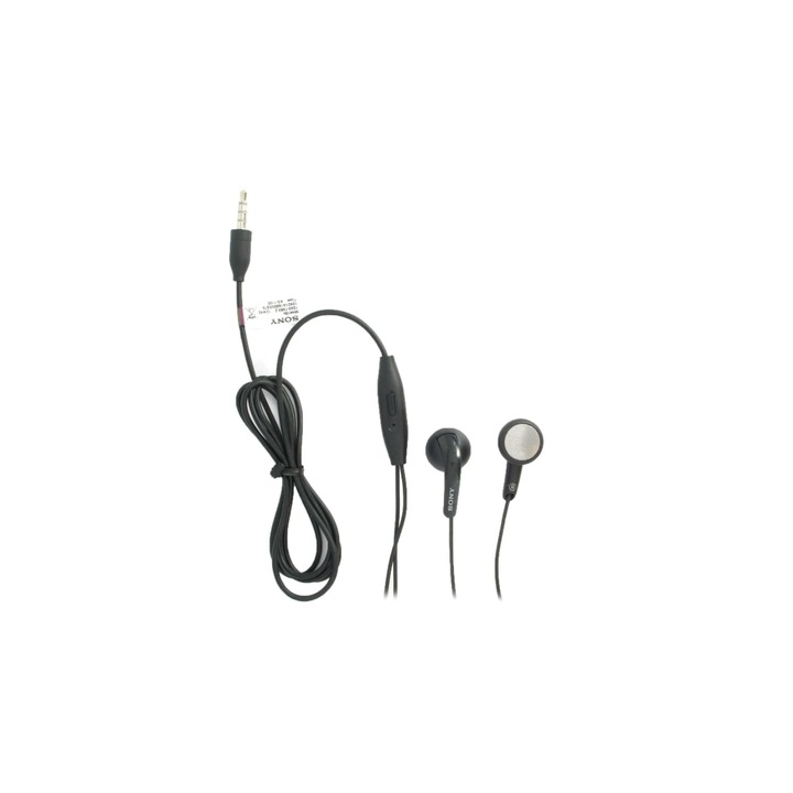Sony fülhallgató vezetékkel és mikrofonnal, Jack 3.5 mm-es csatlakozóval, fekete