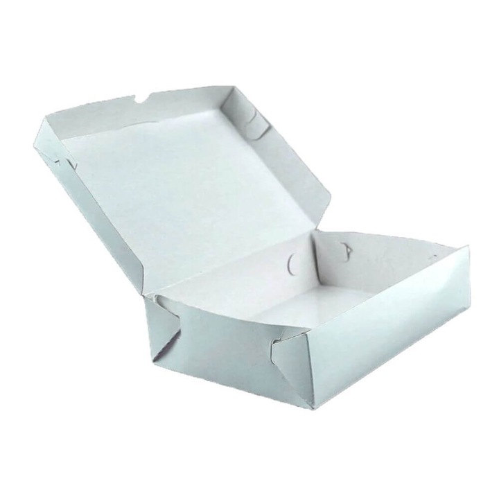 Set 100 Cutii Megacart 200x140x50 mm, Carton Alb Duplex, cu Autoformare