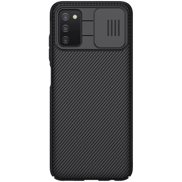 Husa cu protectie camera pentru Samsung Galaxy A03s, Shield, Camera Acoperita Anti Spy, Lens Cover, Negru