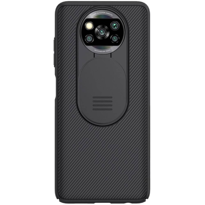 Капак със защита на камерата за Xiaomi Poco X3 NFC, Shield, Covered Camera Anti Spy, Lens Cover, Full Protection, Top Quality, Black
