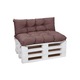 Set perne decorative, Setgarden, Pentru mobilier paleti, perna sezut 120 x 60cm, Perna spate 120 x 40cm, Maron