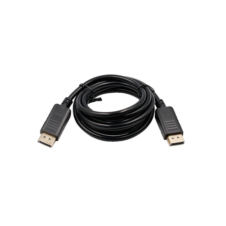 Мъжки DisplayPort кабел към мъжки DisplayPort, Full HD и 3D резолюция, 3 м, черен