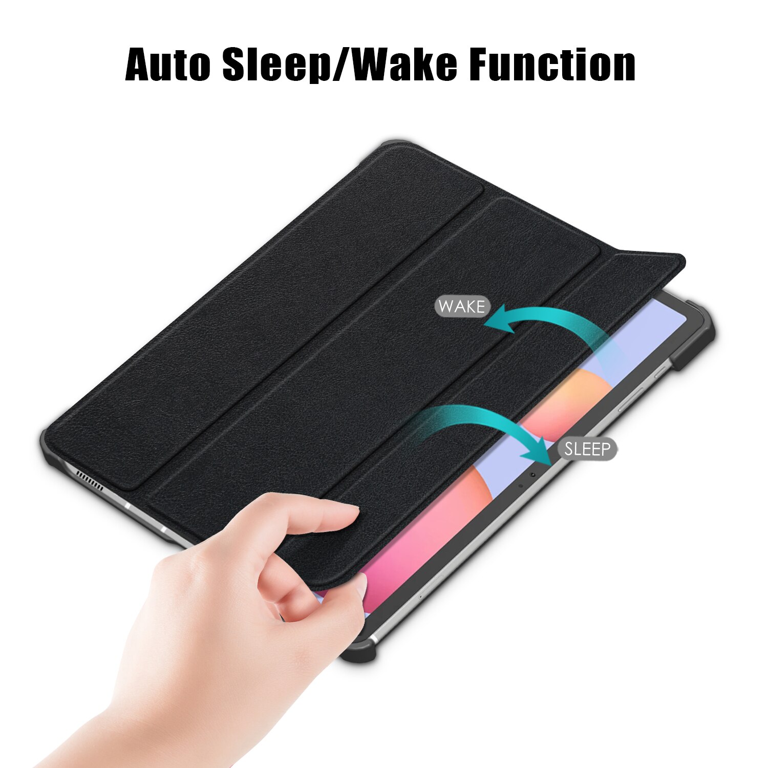 Husa de protectie premium Natty Pell, Compatibila cu Samsung Galaxy TAB S7 (SM-T870/SM-T875) - Neagra