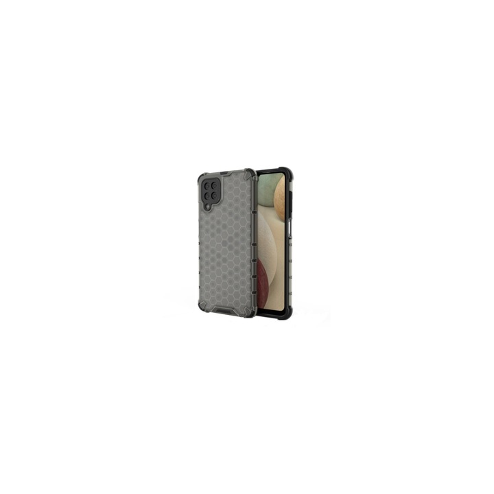 Soho Samsung Galaxy S21 Ultra 5G Honeycomb tok, hőre lágyuló műanyag, fekete​​​​​​​