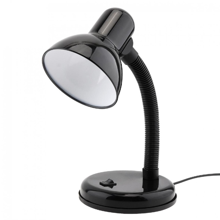 Lampa birou, veioza, metal si plastic, negru