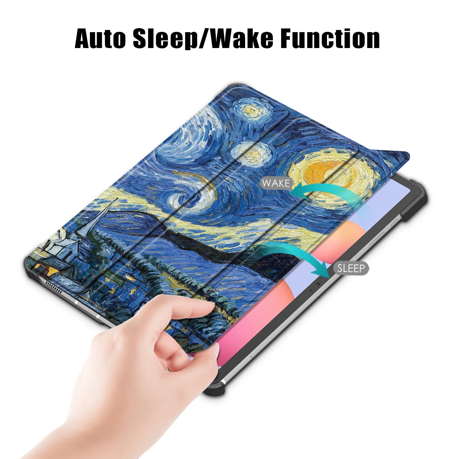 Husa de protectie premium Natty Pell, Compatibila cu Samsung Galaxy TAB S7 (SM-T870/SM-T875) - Moon light