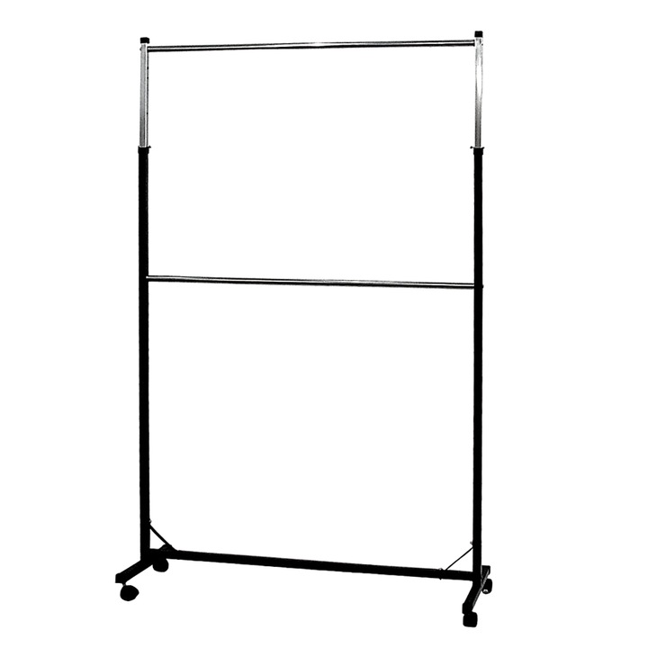 Stender metal umerase haine, vopsit, cu doua bare, reglabil pe inaltime, 113V, Netstyle Power
