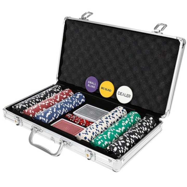Комплект за покер MAXY, 300 чипа, Куфарче