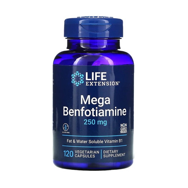 Mega Benfotiamine with Thiamine, 250mg, Life Extension, 120 capsule