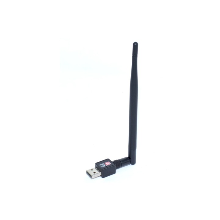 Wifi антена с USB 2.0 адаптер, скорост на трансфер 900 Mbps, черна