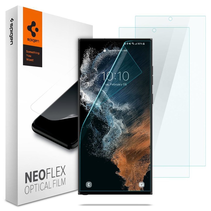 Калъф за Samsung Galaxy S22 Ultra 5G (комплект 2 бр.), Spigen Neo Flex, Clear