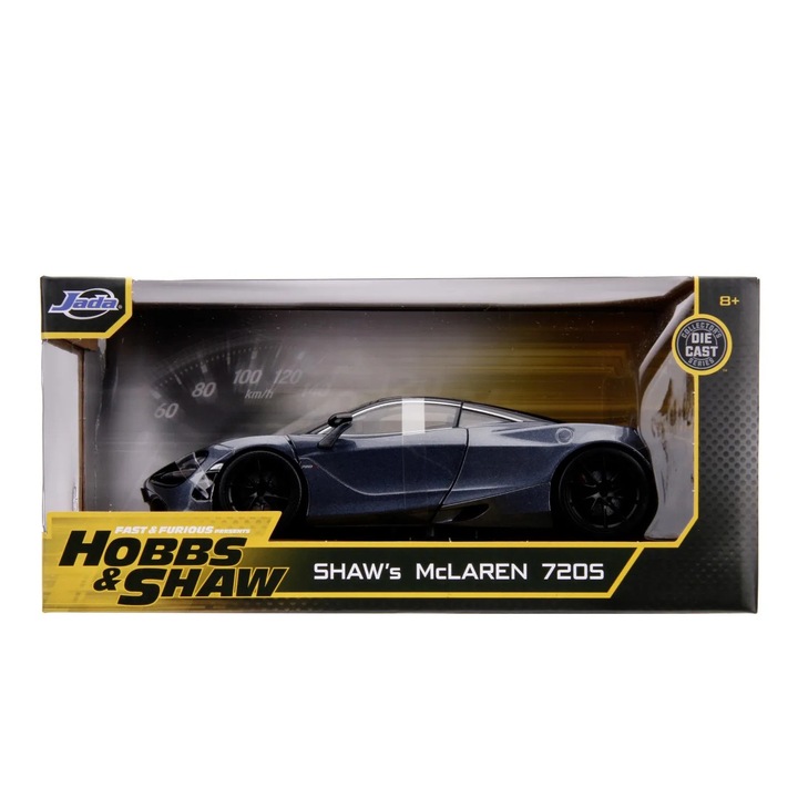 Masinuță metalică McLaren 720S, Simba, scară 1:24, 21cm, uși care se deschid