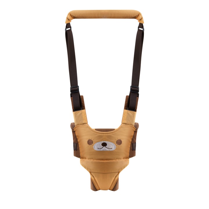 Centura de siguranta pentru mersul bebelusului, ajustabila, galben