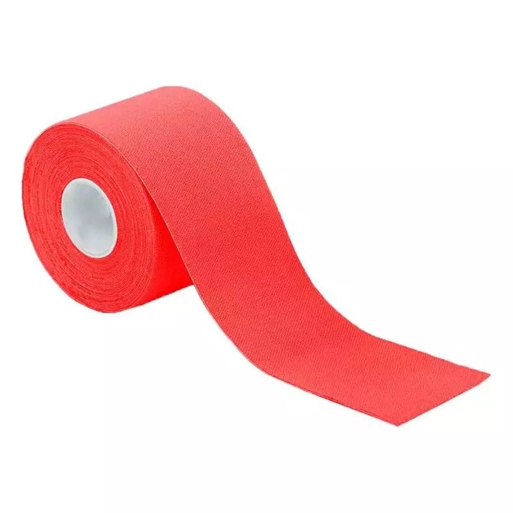Banda Kinesiologica SIKS® pentru suportul muschilor, pentru sportivi si atleti, rosu