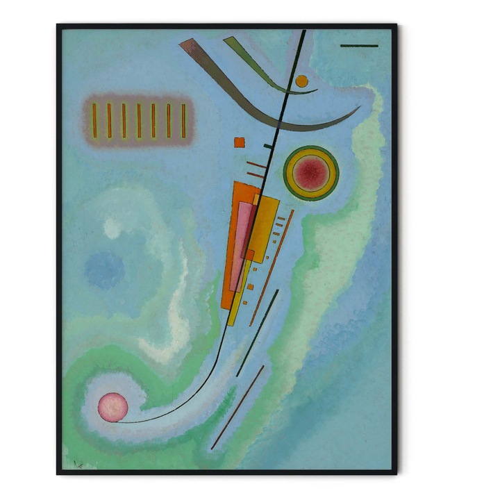 Tablou decorativ color, Intaglio, Abstract, Light de Wassily Kandinsky, fara rama, print pe hartie foto Fine Art, pentru camera copii 50 cm 70 cm