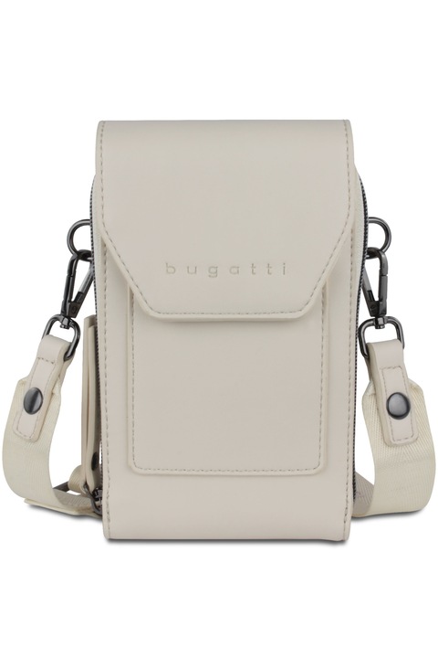 BUGATTI kézitáska, krém bőr, levehető vállpánt, több rekeszes