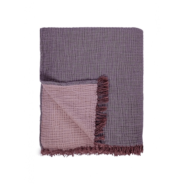 Patura din muselina Burgundi, 100% bumbac, 200x220 cm