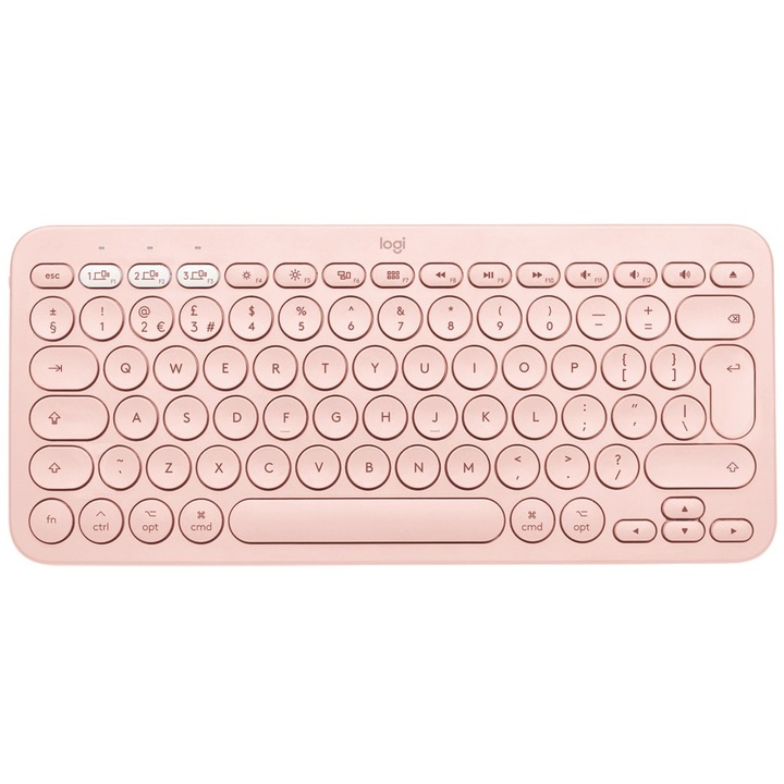 Безжична клавиатура Logitech K380, розов, Bluetooth