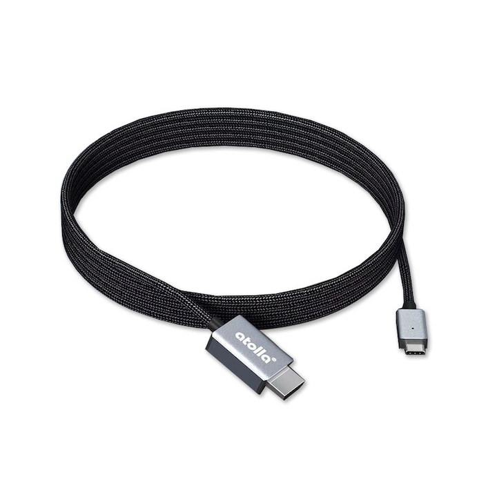 Cablu USB-C/HDMI, Atolla, 4K UHD, 1.8 m, Negru