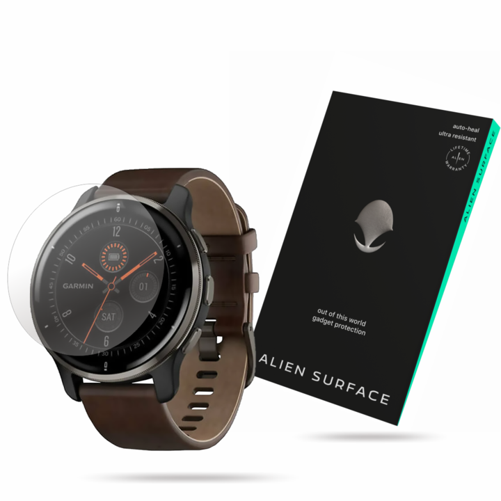 Alien Surface fóliakészlet, Garmin Venu 2 Plus-hoz, képernyővédő 1 és 2 tartalék