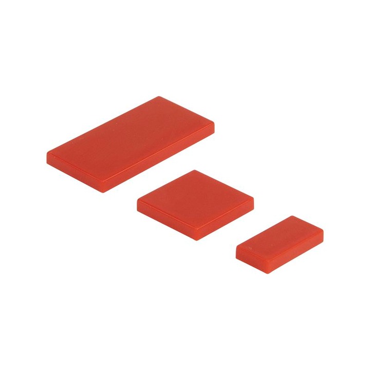 Set de constructie Q-Bricks, 3 dimensiuni, 1000 piese, Rosu