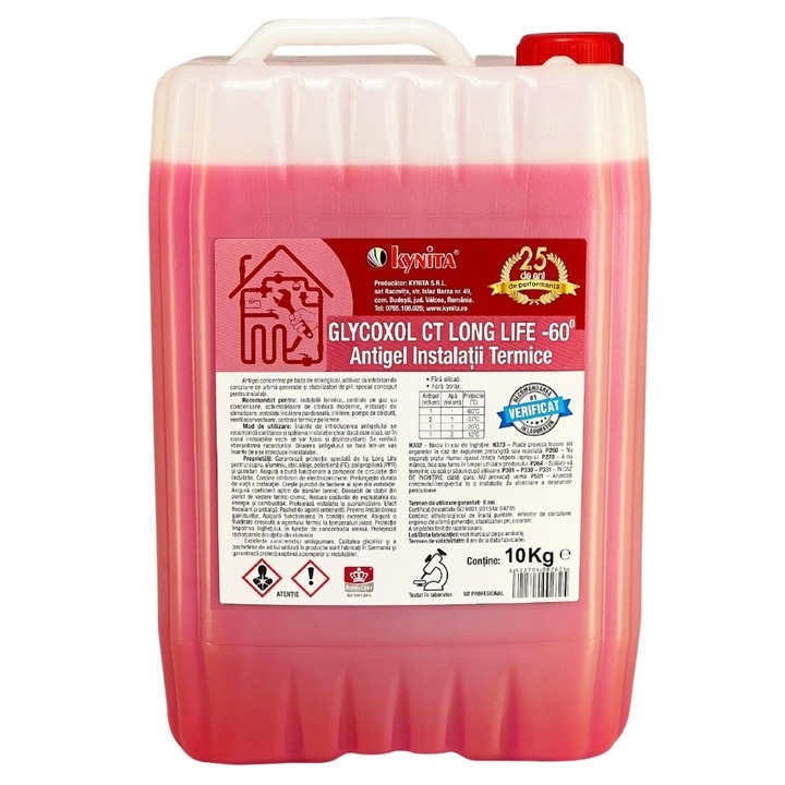 Antigel instalatii glycoxol ct long life -60°C 10kg Kynita